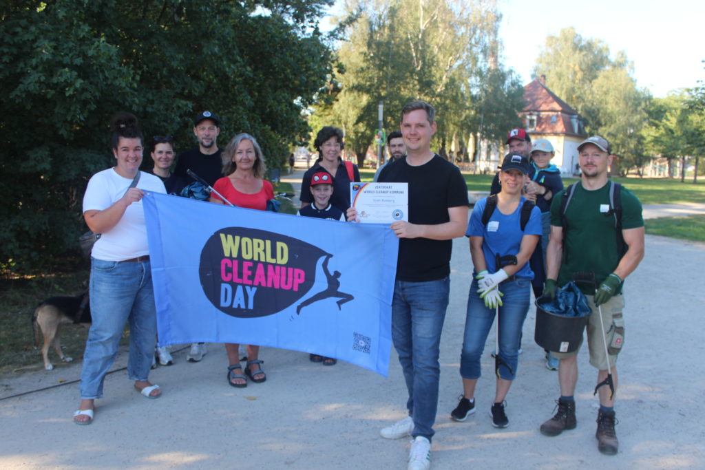 Read more about the article World-Cleanup-Day in Bamberg: Positive Entwicklung beim Müllsammeln